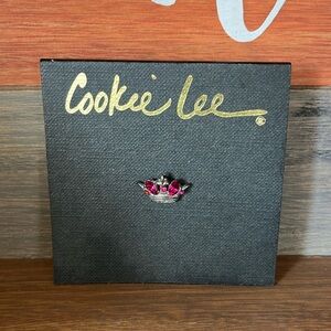 Vintage 1990’s Cookie Lee Colorful Silver Crown Brooch Pin, Jewelry Accessory